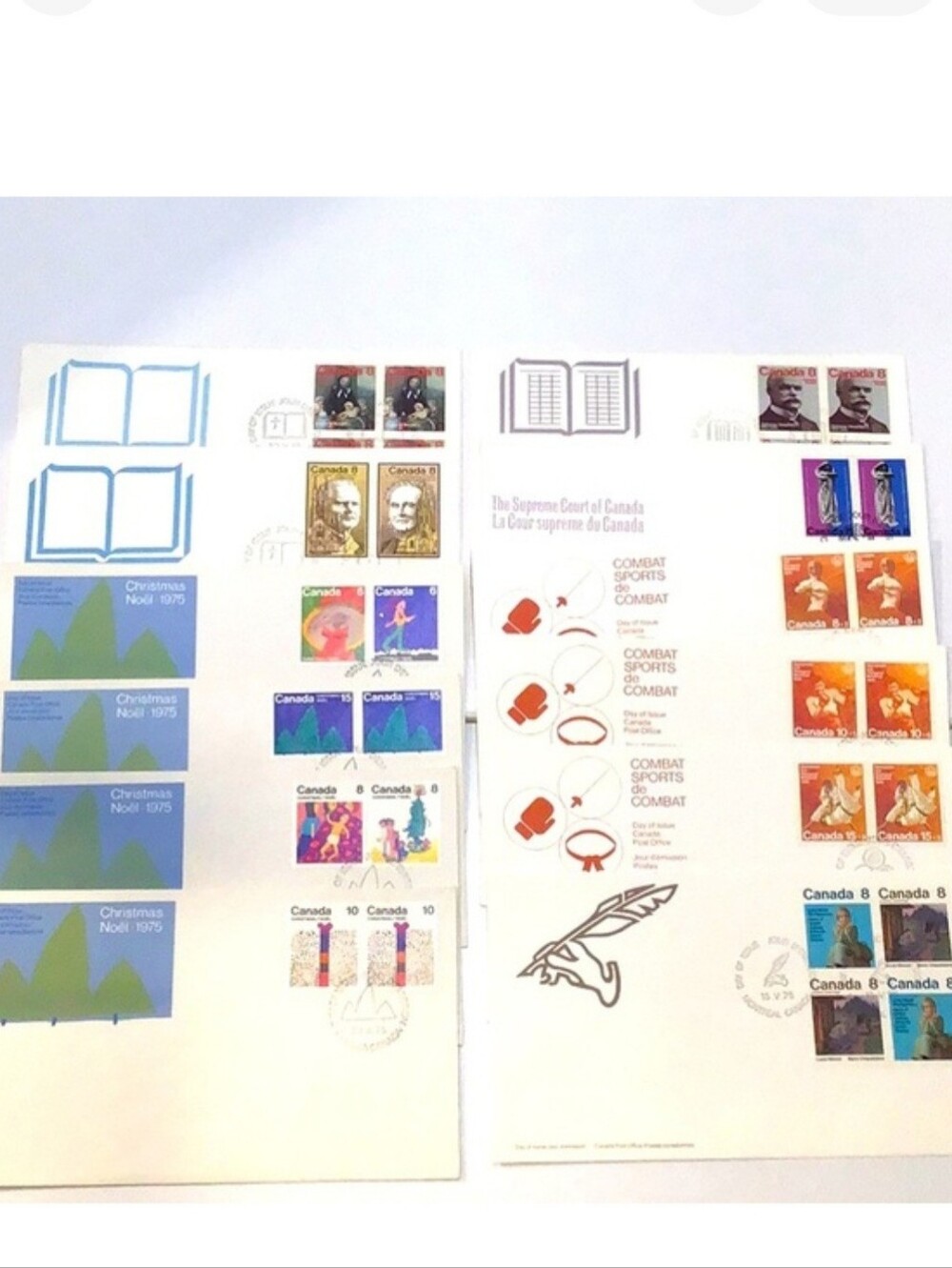 💚 Bundle of Assorted 1975 Canadian First Day Cover Stamps